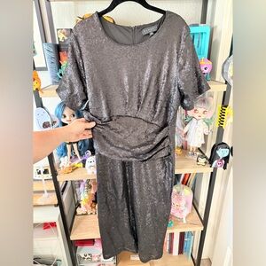 Eloquii Black Sequin Dress